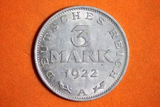 1922 A Germany 3 Marks Aluminum Coin #M18955