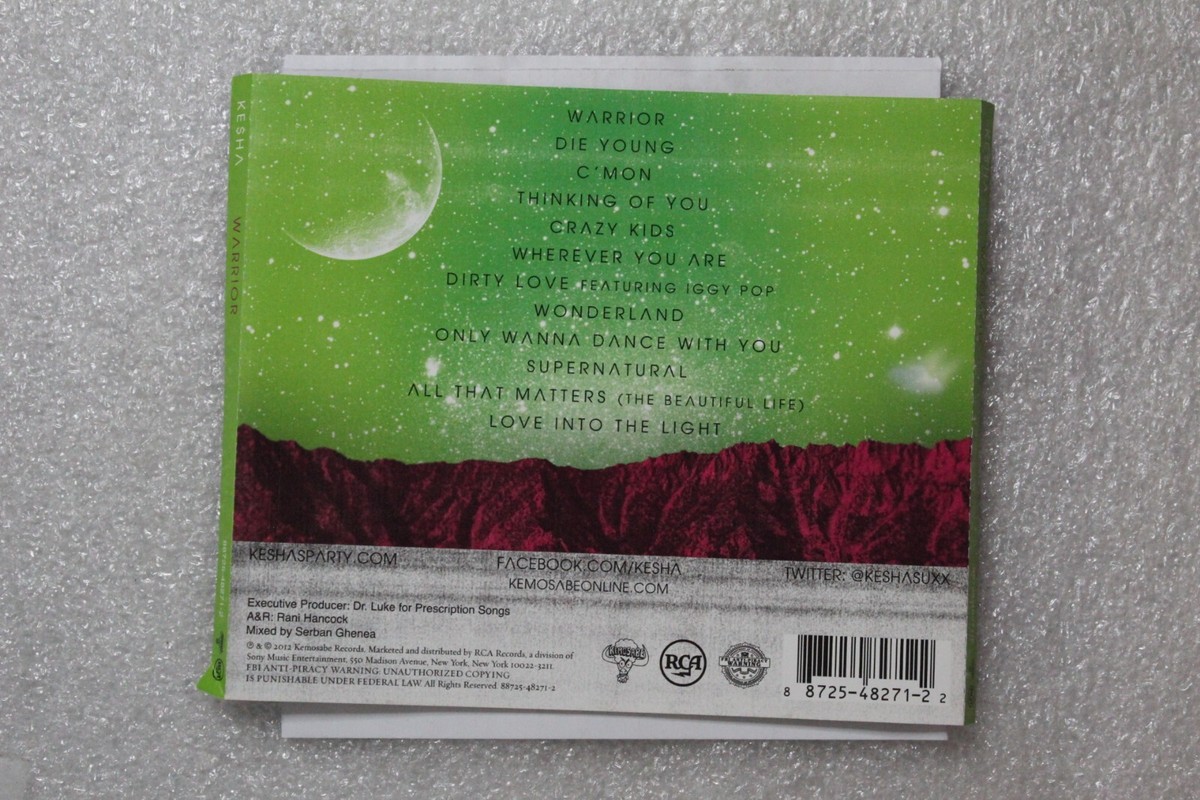 Kesha Warrior 直筆サイン入り CD Warrior by Kesha CD + Jewel Case 887254827122| eBay