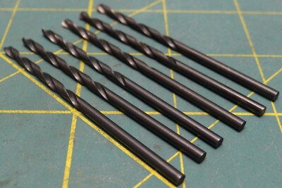 QTY: 6 Milwaukee 2-5/8'' Length 1/9'' DIA Black High Speed Steel Drill Bit HSS