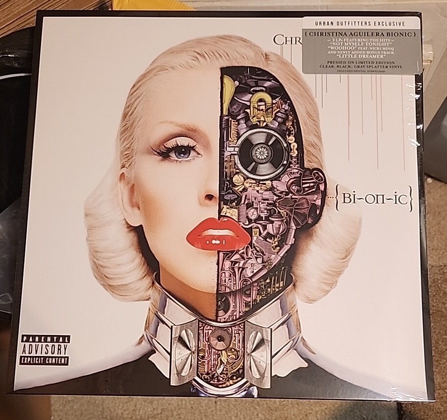 Christina Aguilera BIONIC 3 LPs- Splatter Vinyl- Urban Outfitters 