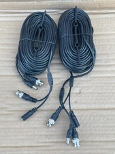 Swann CCTV Camara Cable Black 60ft Each Lot of 2 