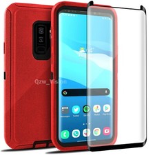 For Samsung Galaxy S9 / S9+ Shockproof Rugged Heavy Duty Case + Screen Protector