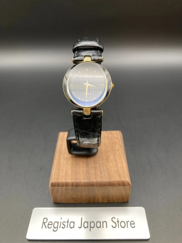[Casi Como Nuevo] Reloj Mujer RADO Florence 153.3695.2 Cuarzo Esfera Negra Japón Foto 2 de 4