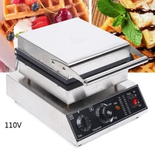 Commercial Electric Waffle Maker Nonstick Belgian Waffle Baker Baking Machine