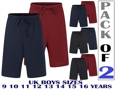 Jungen 2er Pack Pyjama Shorts Lounge Schlaf Short Doppelpack 9 bis 16 Jahre #NorthEast