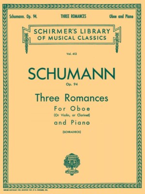 Schumann Three Romances Op 94 Schirmer Score and Parts Sheet Music 050254790