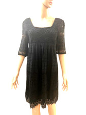 SOLITAIRE Women's Medium Black Lace Party/Cocktail Dress