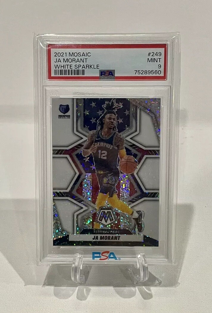 Ja Morant 2021-22 Mosaic National Pride White Sparkle Prizm #249 PSA 9 Pop 3