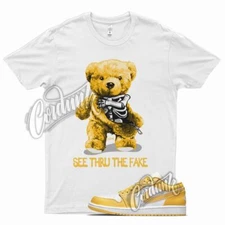 White THRU T Shirt for J1 1 Pollen Yellow University Gold SB Overbreak 
