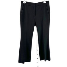 Tibi Women s 2 Black Dress Pants Zip Office Career Trouser Flat Front