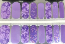 Color Nail Polish Strips, 16ct. Purple Snowflake. Read Description Below