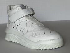 Versace Men's Laserata Leather Sneakers White 12.5 US 45.5 1008964 NWT 1175