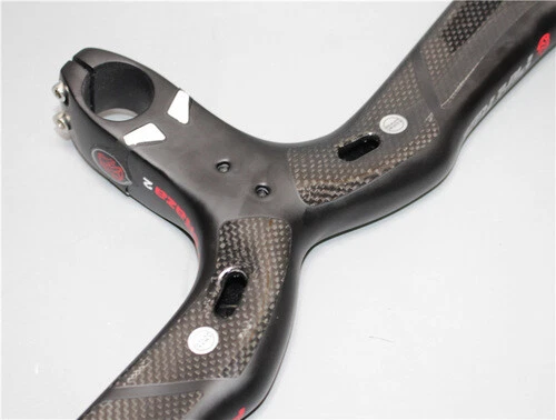 Carbon Fiber Drop Bar 28.6*400/420/440mm Road Bike Racing Integrated Handlebar - Image 3 of 4