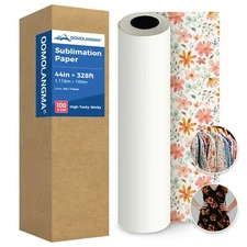 5rolls 44 x 328ft 100g High Tacky Sticky Apparel Sublimation Transfer Paper