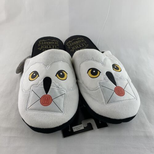Harry Potter Hedwig Slippers L/XL UnIsex Slip On White Owl Mens Womens - Picture 1 of 9