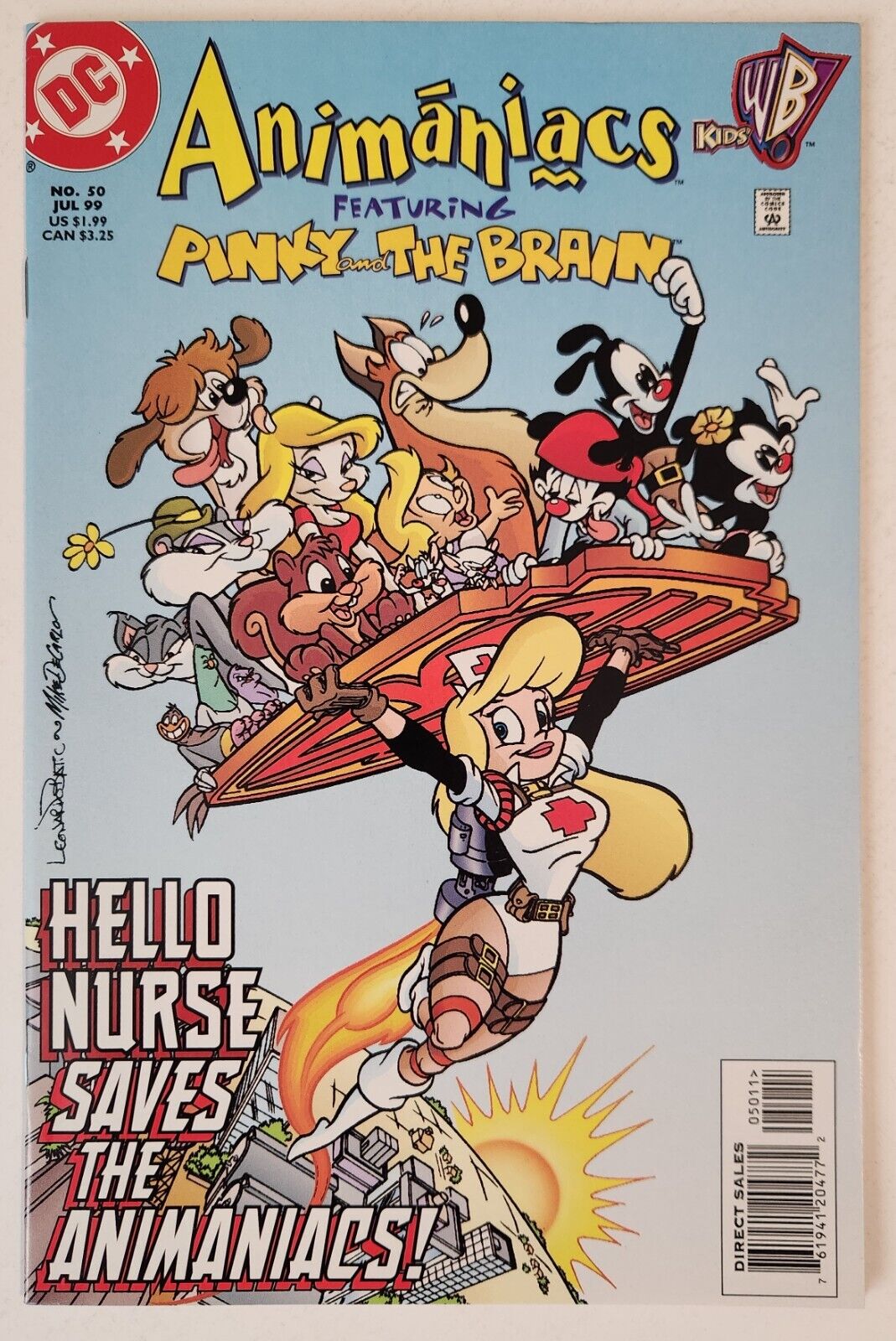 Animaniacs #50 (1999, DC) VF/NM WB Animated Hello Nurse Pinky and the Brain
