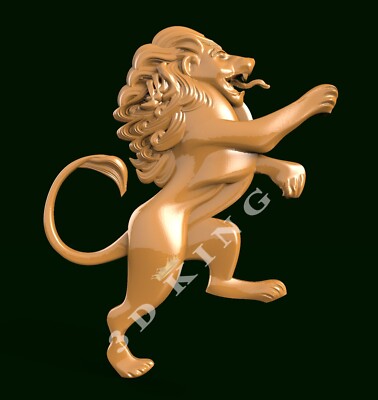 3D STL Model DECORATIVE LION for CNC Router 3D Printer Engraver Carving Aspire