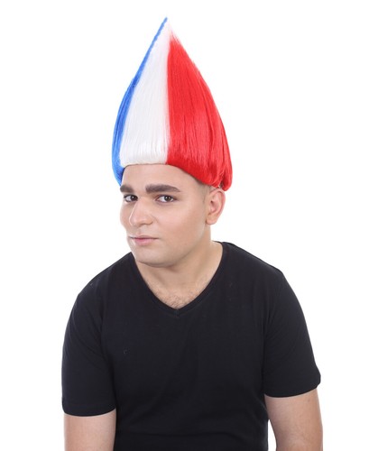 Unisex Flag Troll Wigs Collections, 16 Countries Wig, Sports Wigs, HM-128A - Picture 2 of 8
