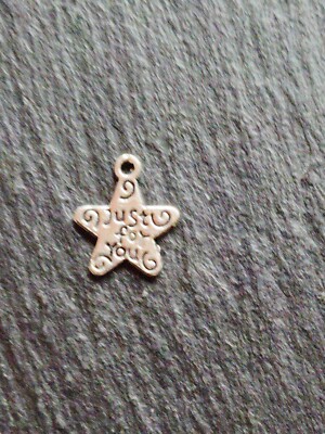 STERN Anhänger  10 mm silber Just for you 10 Stück  Charm Spacer 