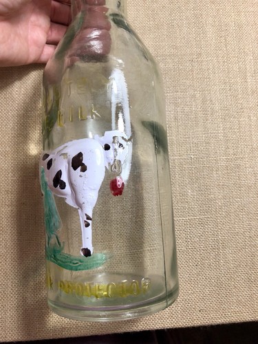 Vintage The Milk Protector Bottle "Absolutely Pure Milk" Glass Milk Bottle - 第 4/6 張圖片
