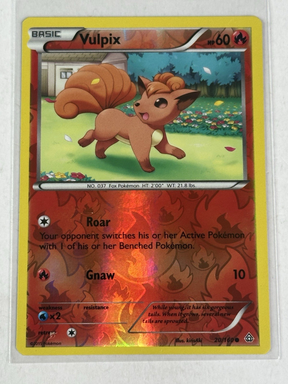 Vulpix 20/160 C Reverse Holo Pokemon TCG Card Primal Clash NM