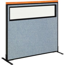 48-1/4"W x 43-1/2"H Deluxe Freestanding Office Partition Panel with Partial