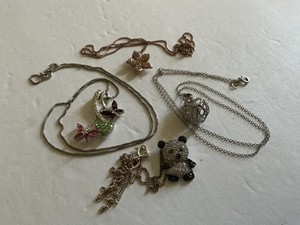 (4) Sterling Silver Multi Style Necklaces