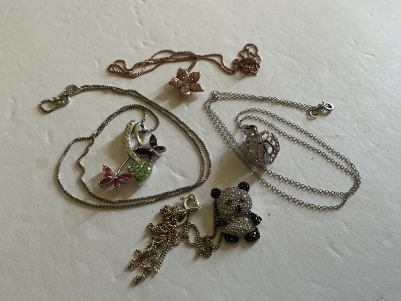 (4) Sterling Silver Multi Style Necklaces