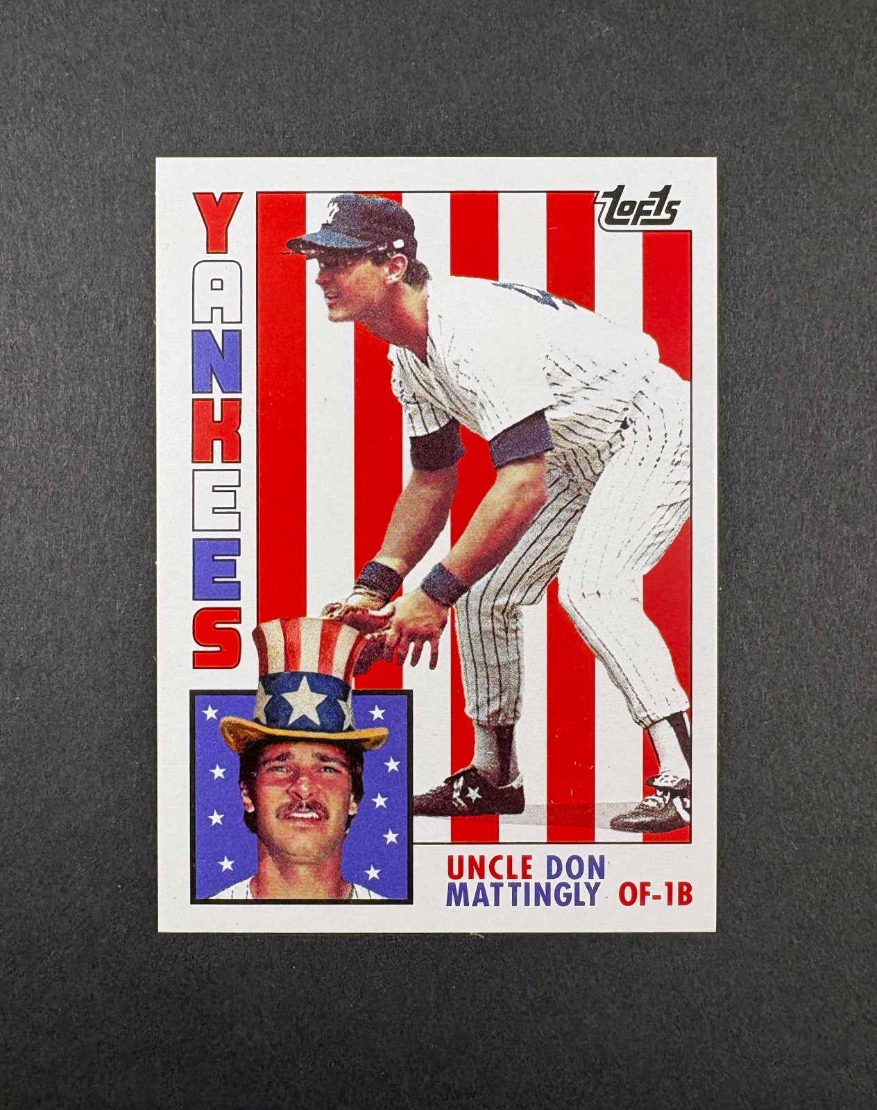 Uncle Don Mattingly 1984 Rookie Art Card baseball card artwork  Card Stock USA