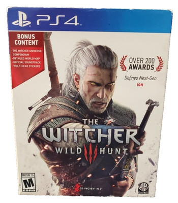 Witcher 3: Wild Hunt PS4 CIB W/ All Extras - PlayStation 4