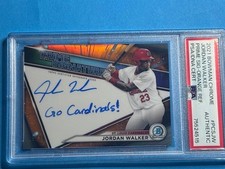 2021 Bowman Chrome Jordan Walker Auto Orange Ref /25! PSA
