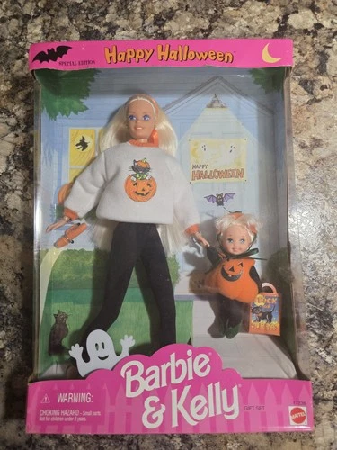 1996 Happy Halloween Barbie & Kelly Gift Set Mattel 17238 NIB Vintage