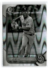 2022 BOWMAN DRAFT CHROME BLACK & WHITE YENDRY ROJAS PADRES #BDC-2