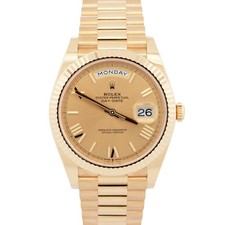 NUOVI DOCUMENTI 2026 ROLEX DAY-DATE PRESIDENT 40mm CHAMPAGNE Oro 18K 228238 SCATOLA