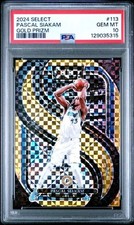 Pascal Siakam Gold Prizm PSA 10 Bookend 10/10 Pop1 - 2024 Select #113 - Spicy P!