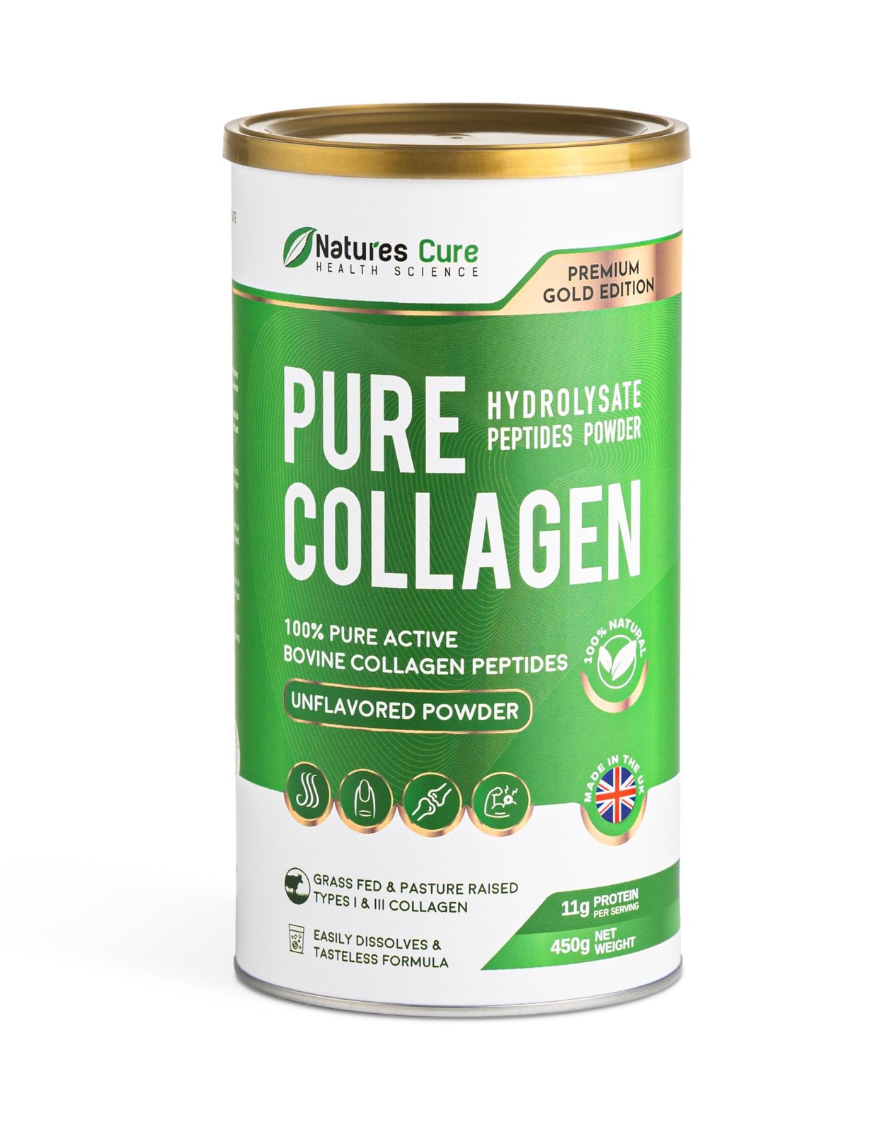 Hydrolysed Collagen Powder 450g Unflavoured Bovine Peptides Halal Keto - Image 4