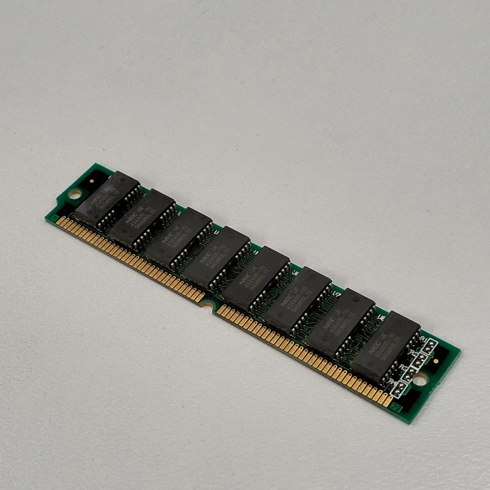 NEC 4MB FPM-RAM 70ns non-ECC 72-pin PS/2 SIMM 424400-70 9408MSL15 μPD424400-70 - Image 3 of 4