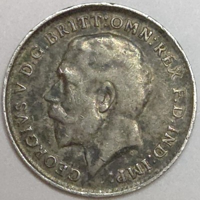 1918 Great Britain Silver Three Pence (Lot#2)