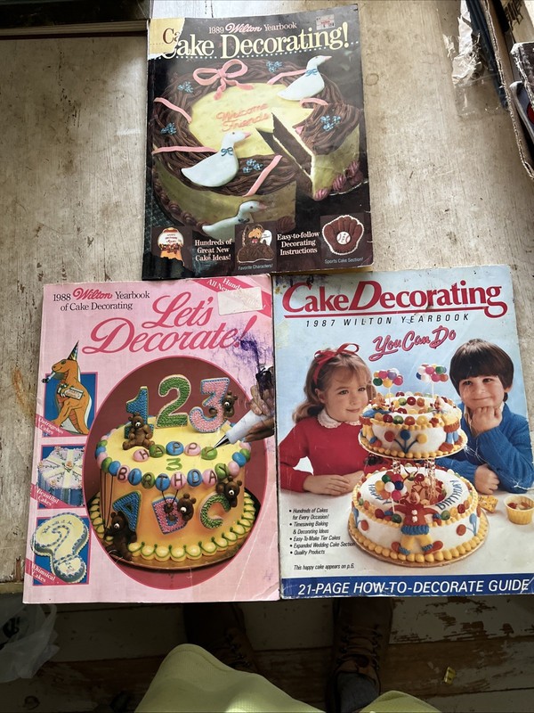 Vintage Wilton Cake Decorating Yearbooks From 1987, 1988 & 1989