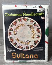 Vintage Sultana Jeweled Christmas Tree Skirt Kit 32009 New  Factory Sealed.