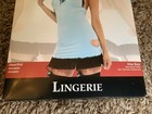 The Luxe Collection heartful teddy, thong, & stockings set, blue/black, One Size — photo 2