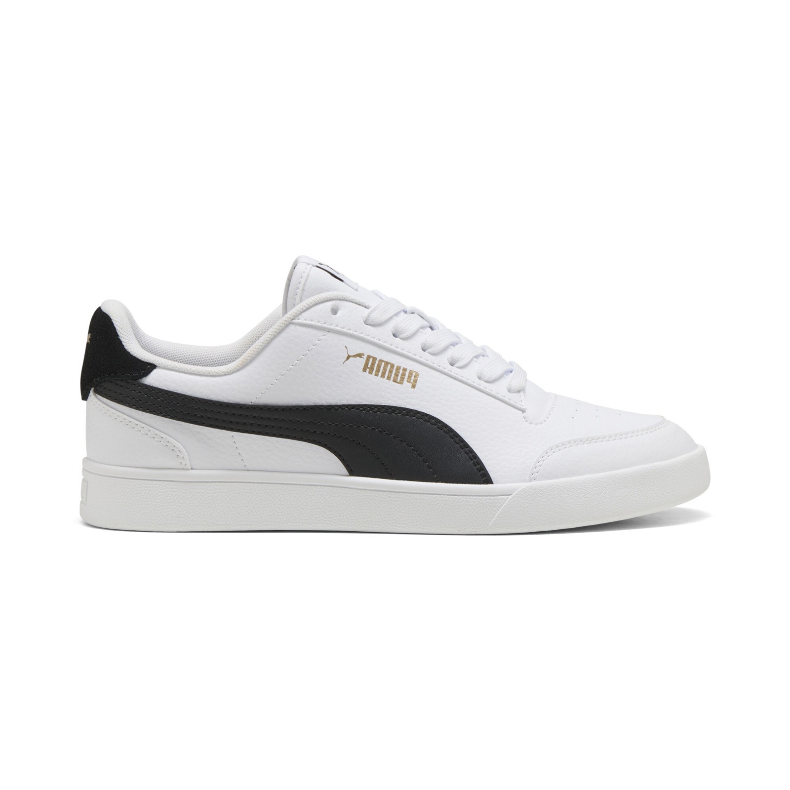 Puma Shuffle 30966803 Mens White Leather Lace Up Lifestyle Sneakers Shoes