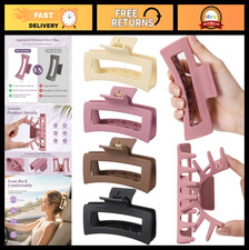 4Pcs Extra Large Cloud Claw Clips for Thick Curly Hair - Jumbo Silicone Hair Cli