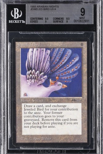 JEWELED BIRD BGS 9 1993 MTG ARABIAN NIGHTS VINTAGE MAGIC EN