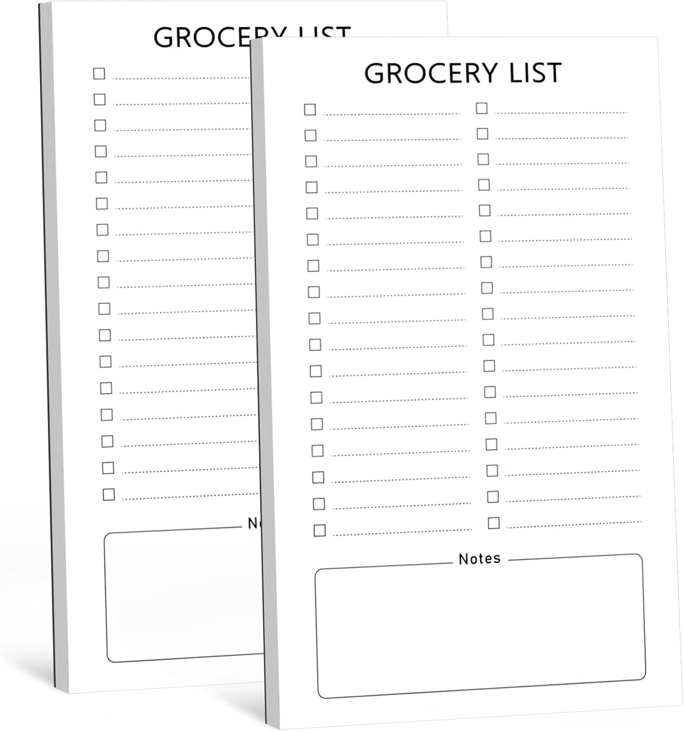 Joyberg Grocery List Magnet Pad for Fridge, 2 Pack Magnetic Notepads for Refrige