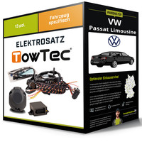 Elektrosatz 13-Pol Spezifisch für VW Passat Limousine 10.2000-02.2005 NEU Towtec