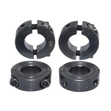 Double Split Shaft Collar 1" Bore Width 1/2 Inch Oxide Set Black 4 Pcs