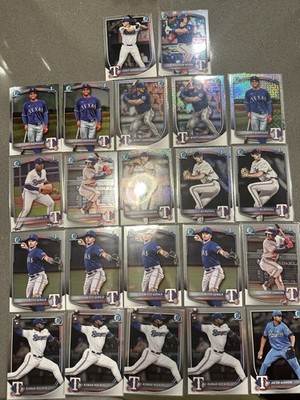 2025 Bowman Chrome / Draft: Rangers (22) Card Lot: Prospects And Rookies 