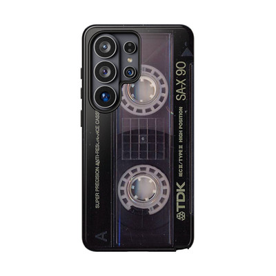 Retro Cassette Tape Phone Case Gift Tough Cover Samsung Galaxy S20-S26