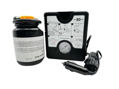 Autoreifen Notfall - Reparatur - Set ''Fill & Go'' mit 12V Kompressor